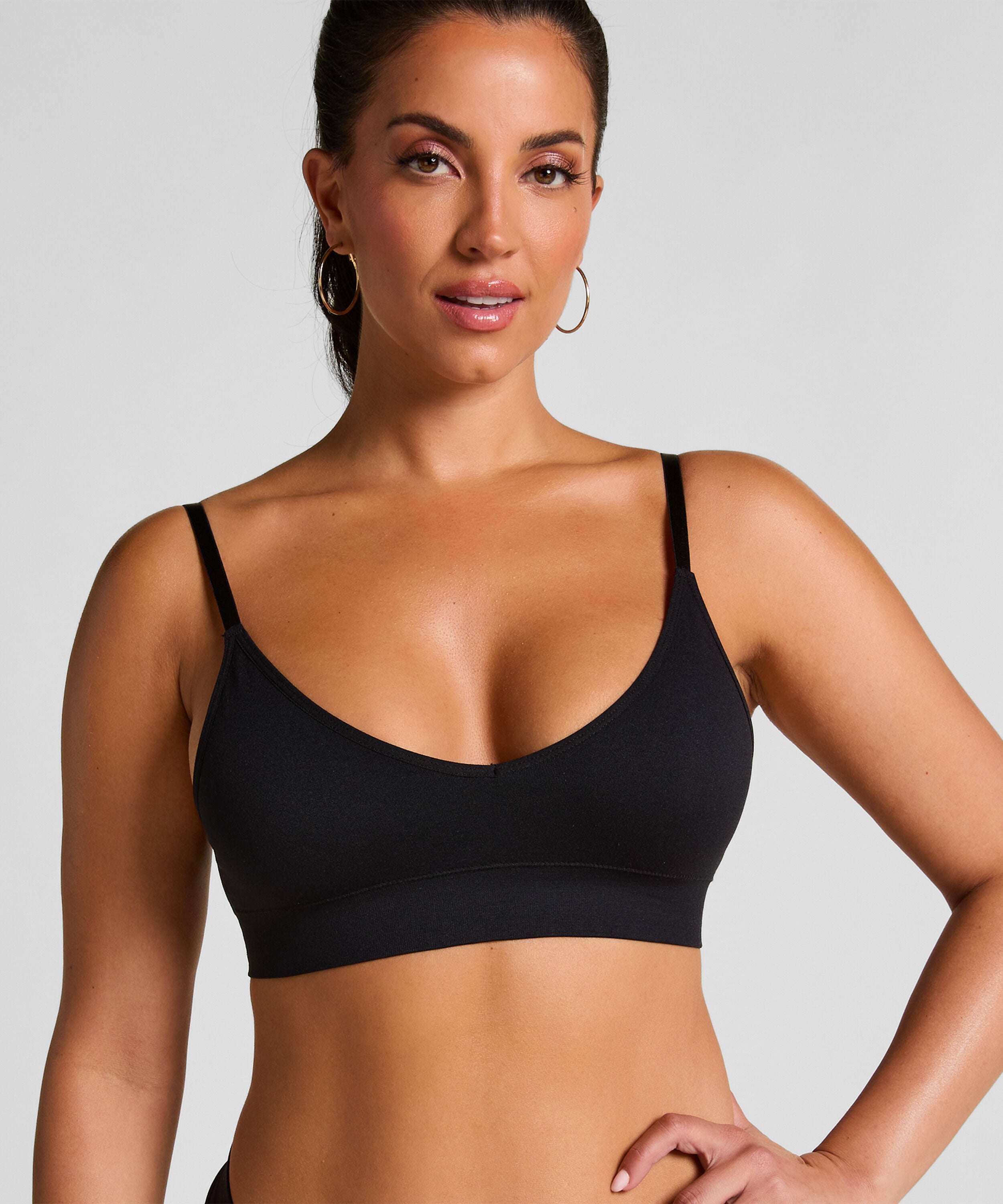 Triangel-Bralette Dide, Schwarz