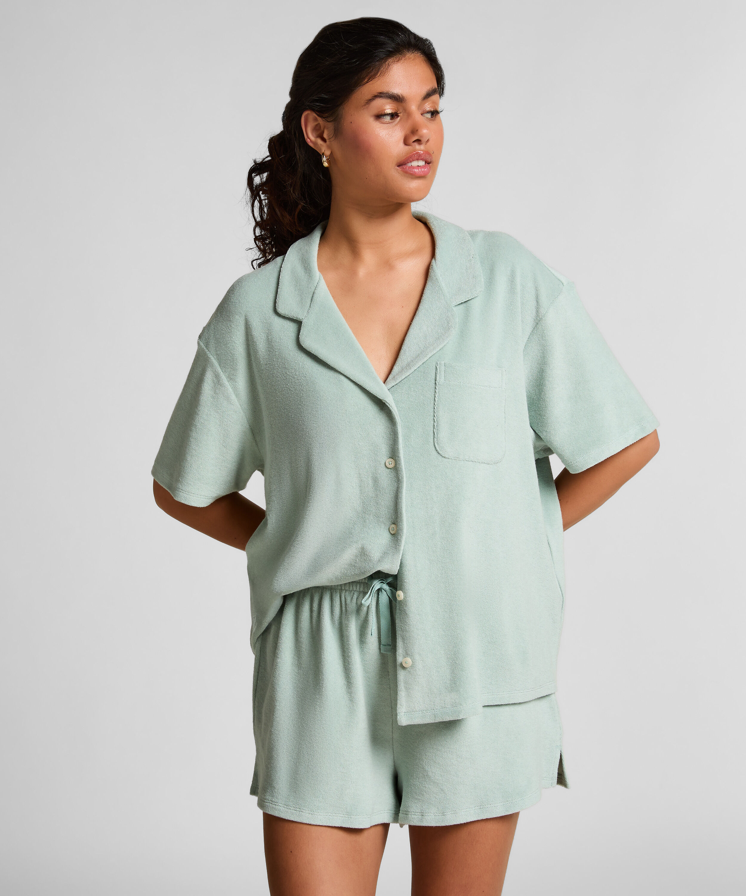 Shorts mit Handtuch-Textur