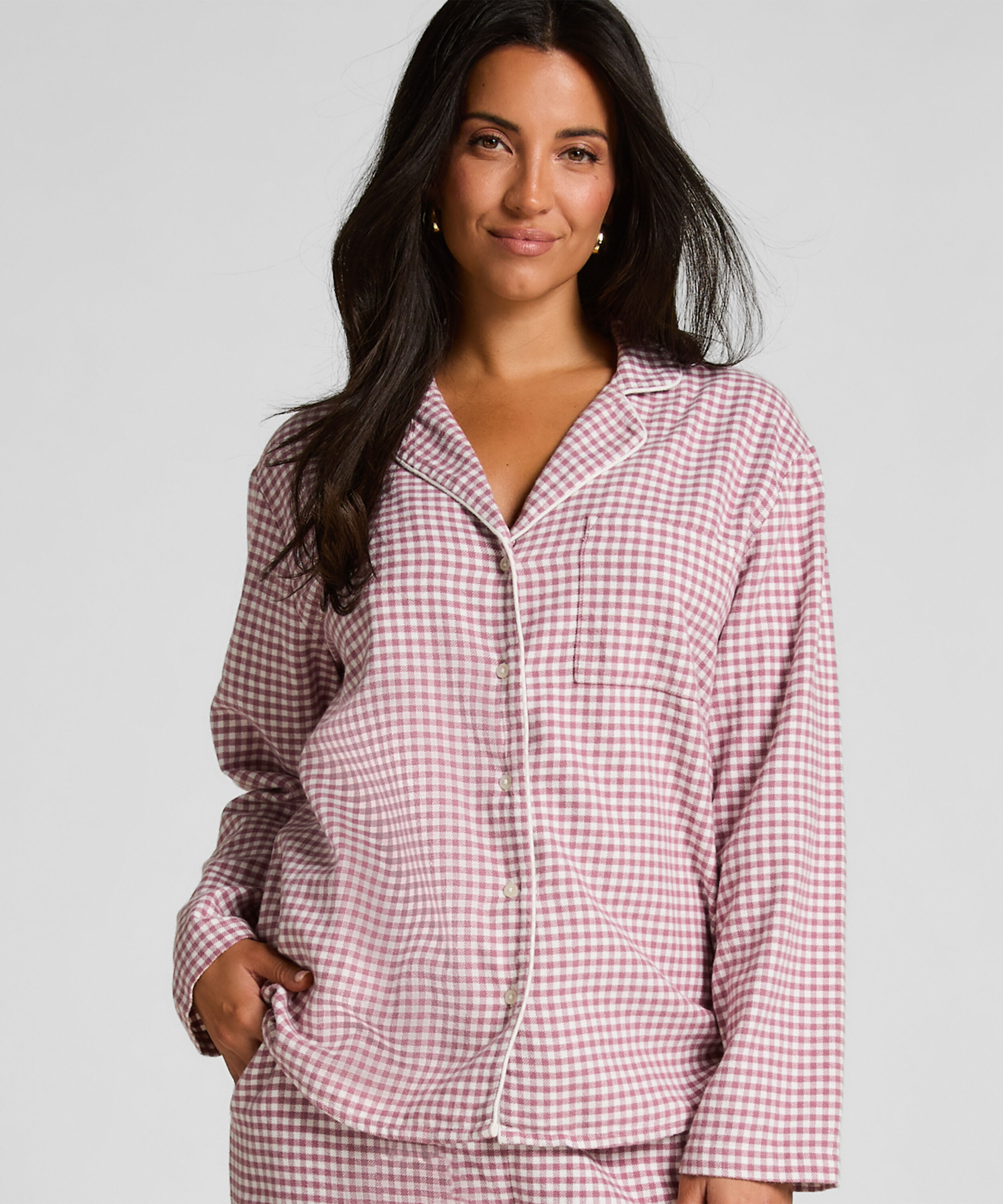Pyjamatop Flanel Essentials, Lila