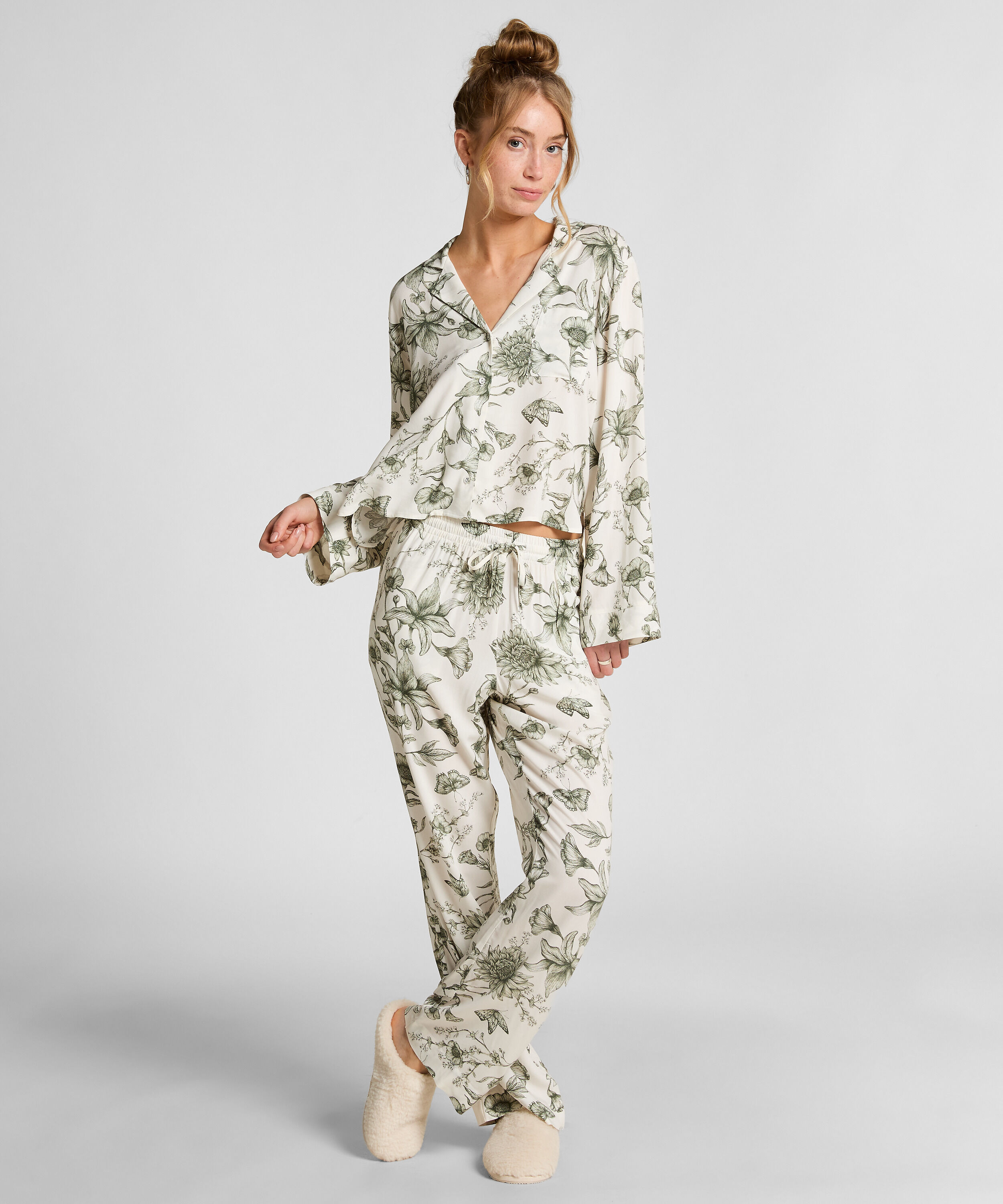 Pyjamahose Storylover, Weiß