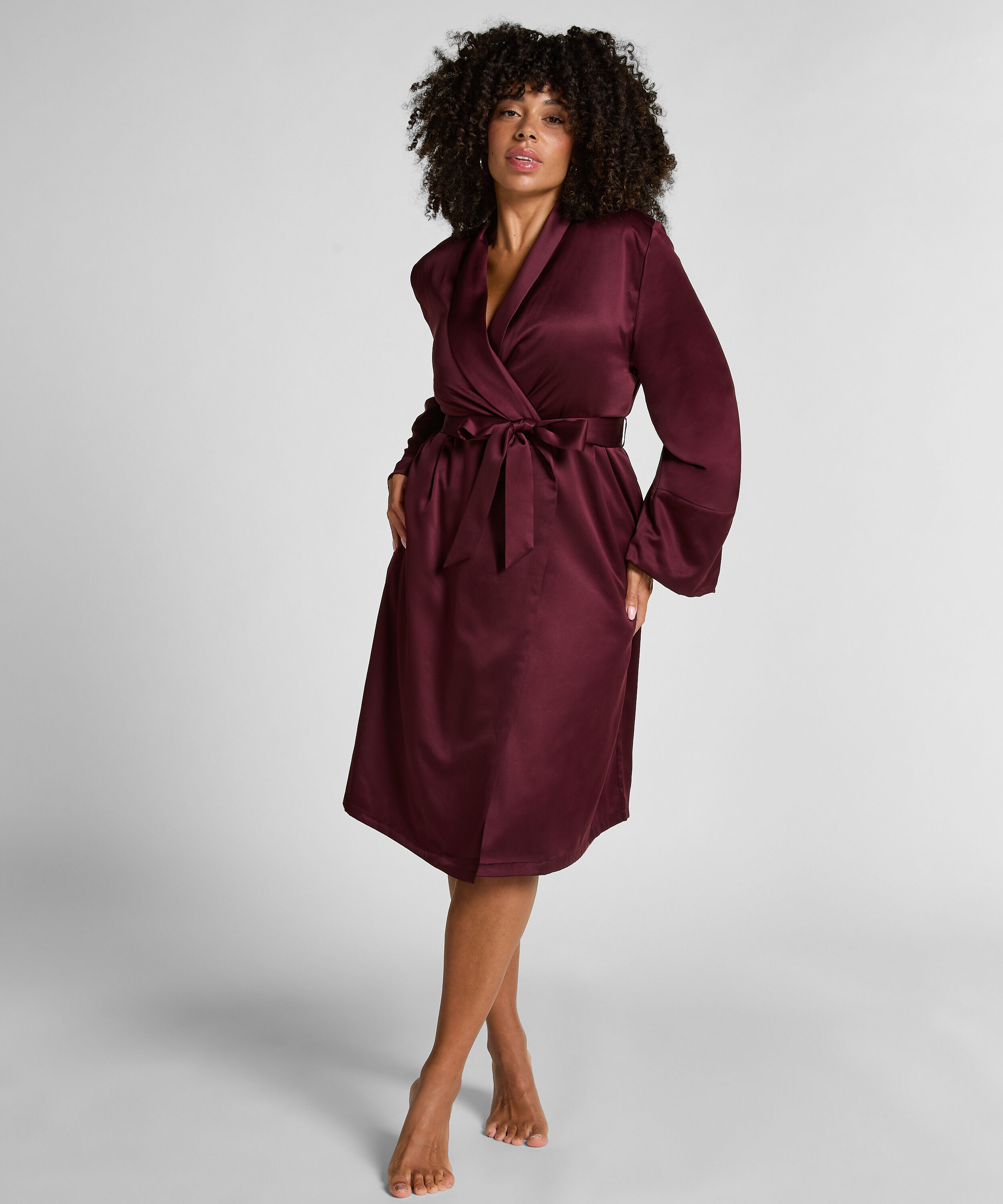 Bademantel Satin Fleece, Lila