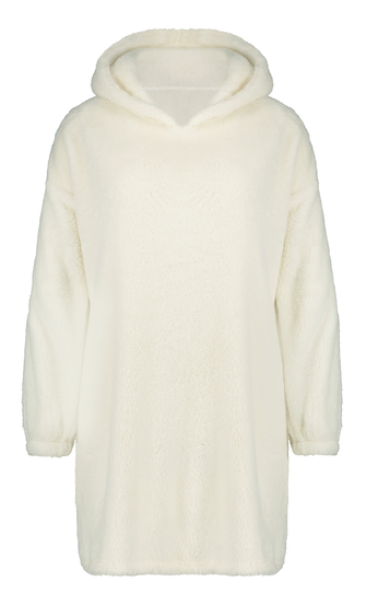 Kleid aus Snuggle Fleece Lounge, Weiß