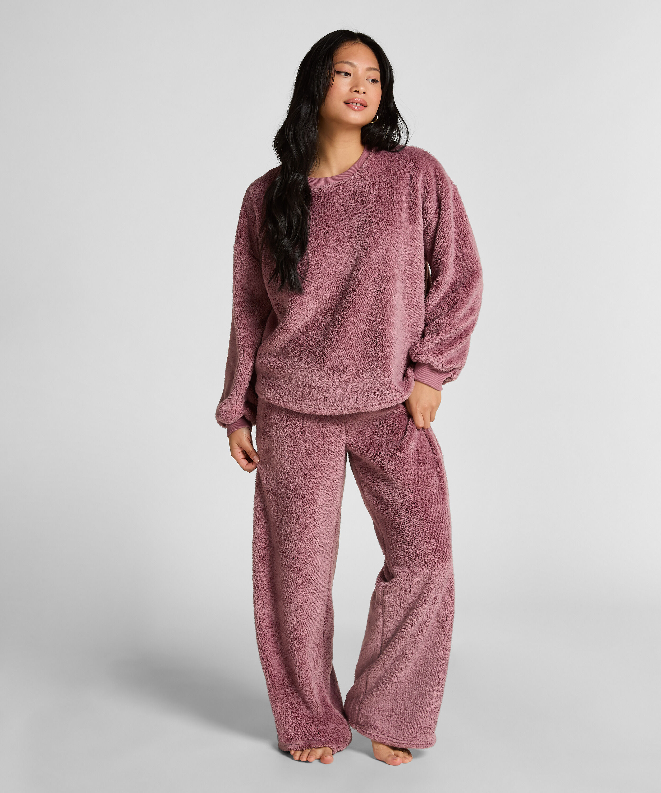 Fluffy-Fleece-Hose, Rose