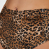 Hoher frecher Bikini-Slip Leopard, Braun