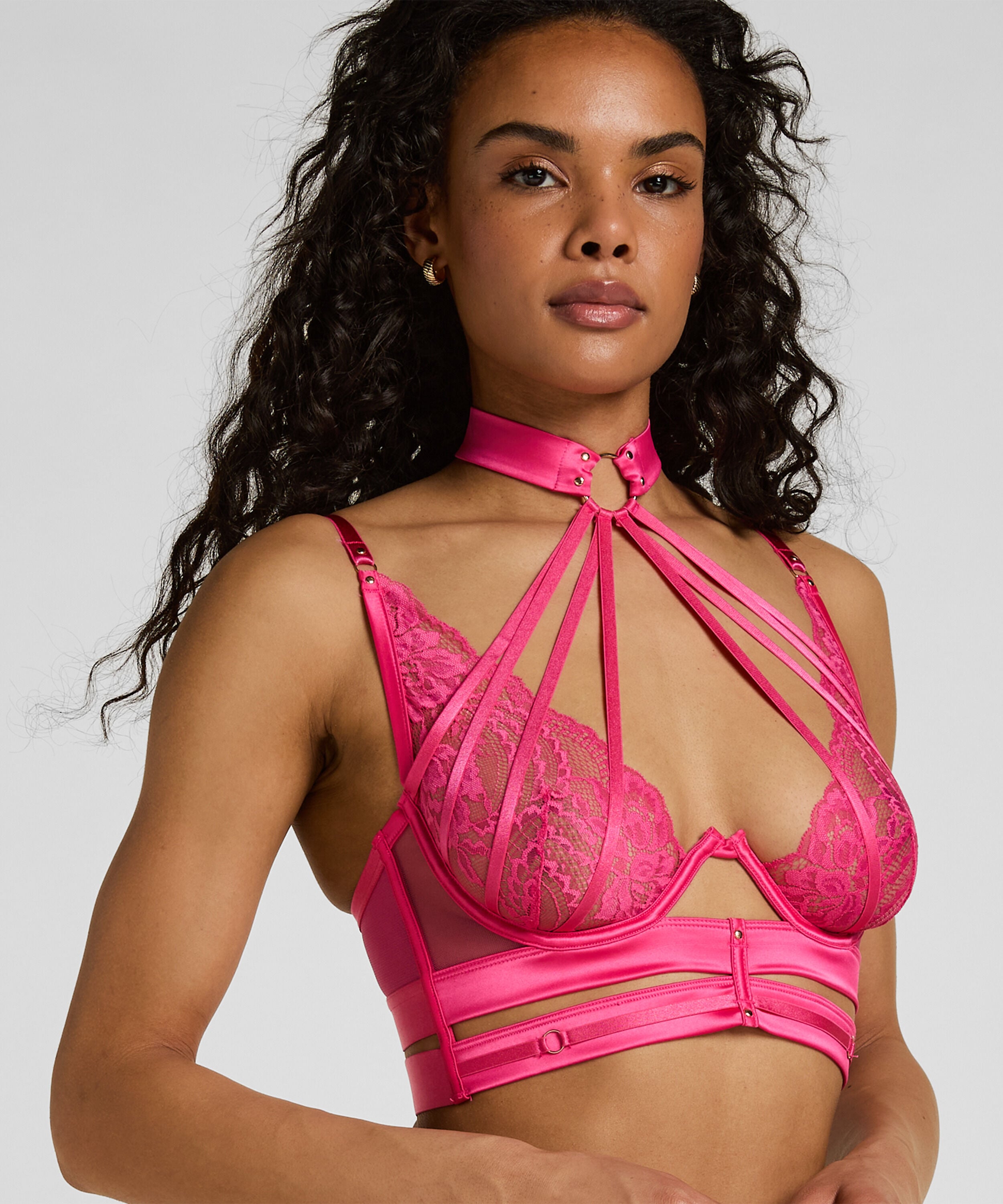 Emmeline Unwattierter Longline-B&uuml;gel-BH, Rose