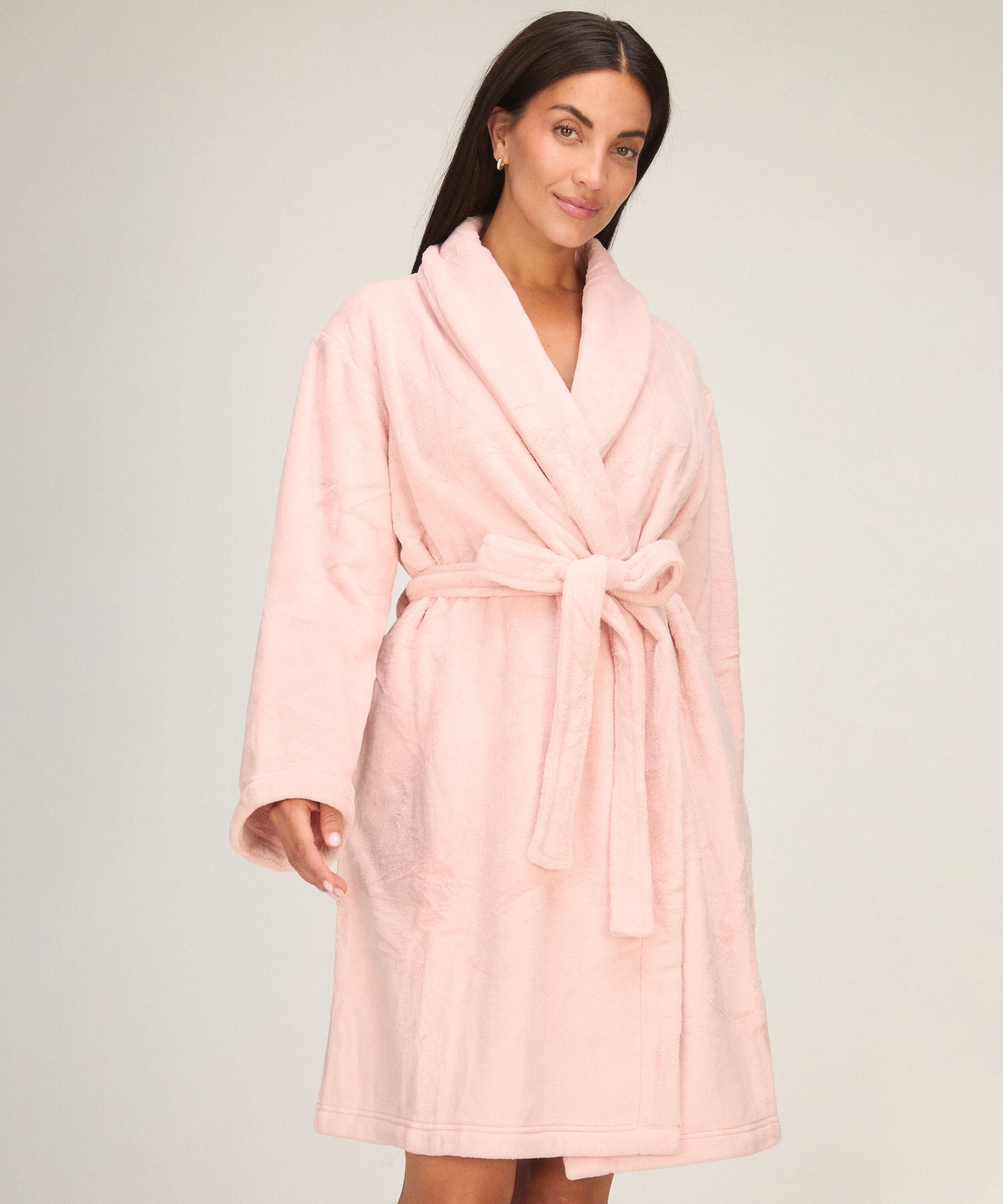 Fluffy-Fleece-Bademantel