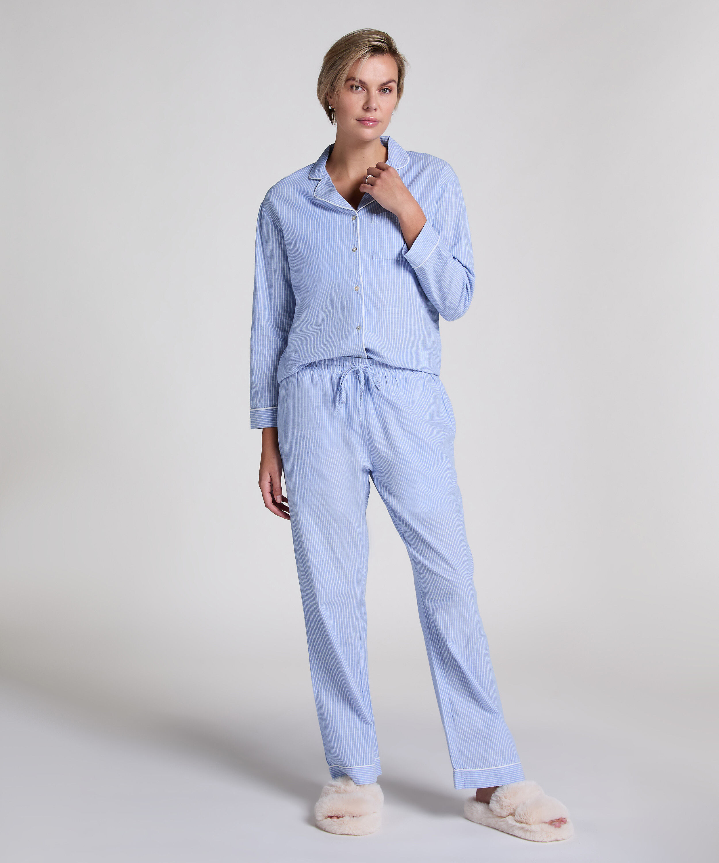 Petite Pyjamahose Baumwolle, Blau Petite Pyjamahose Baumwolle, Blau