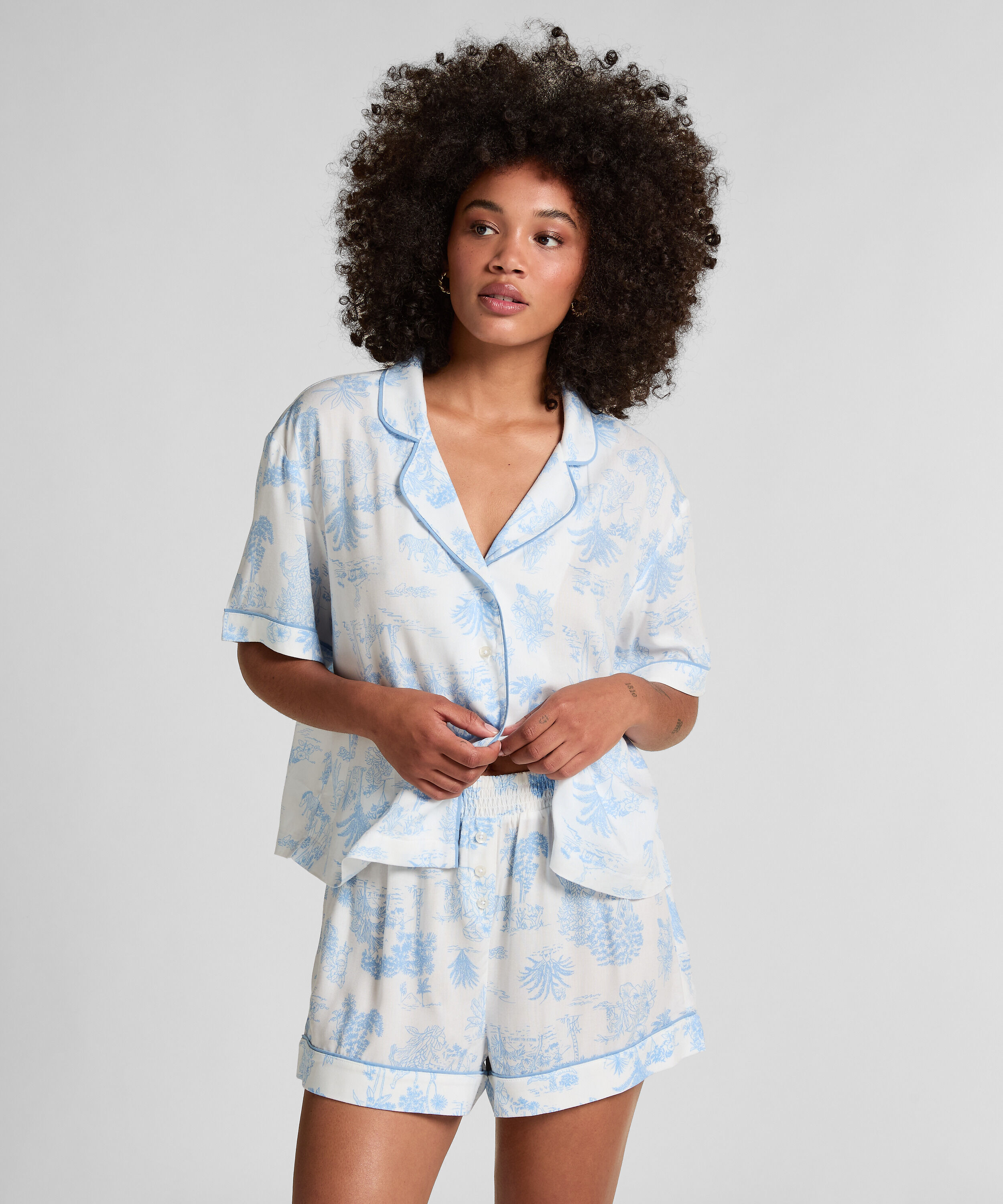 Gewebte Shorts, Blau Gewebte Shorts, Blau
