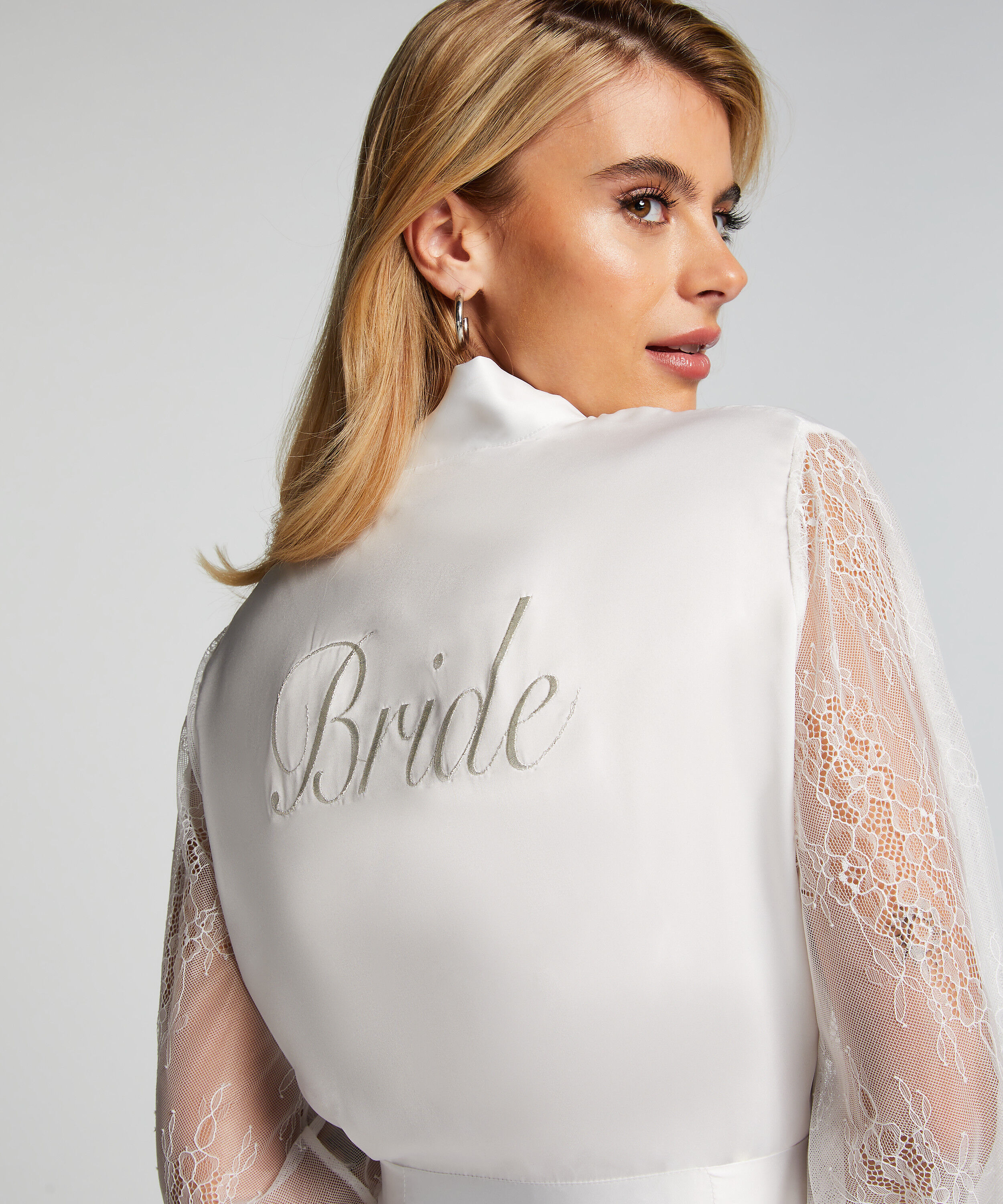 Kimono Satin Bride, Weiß