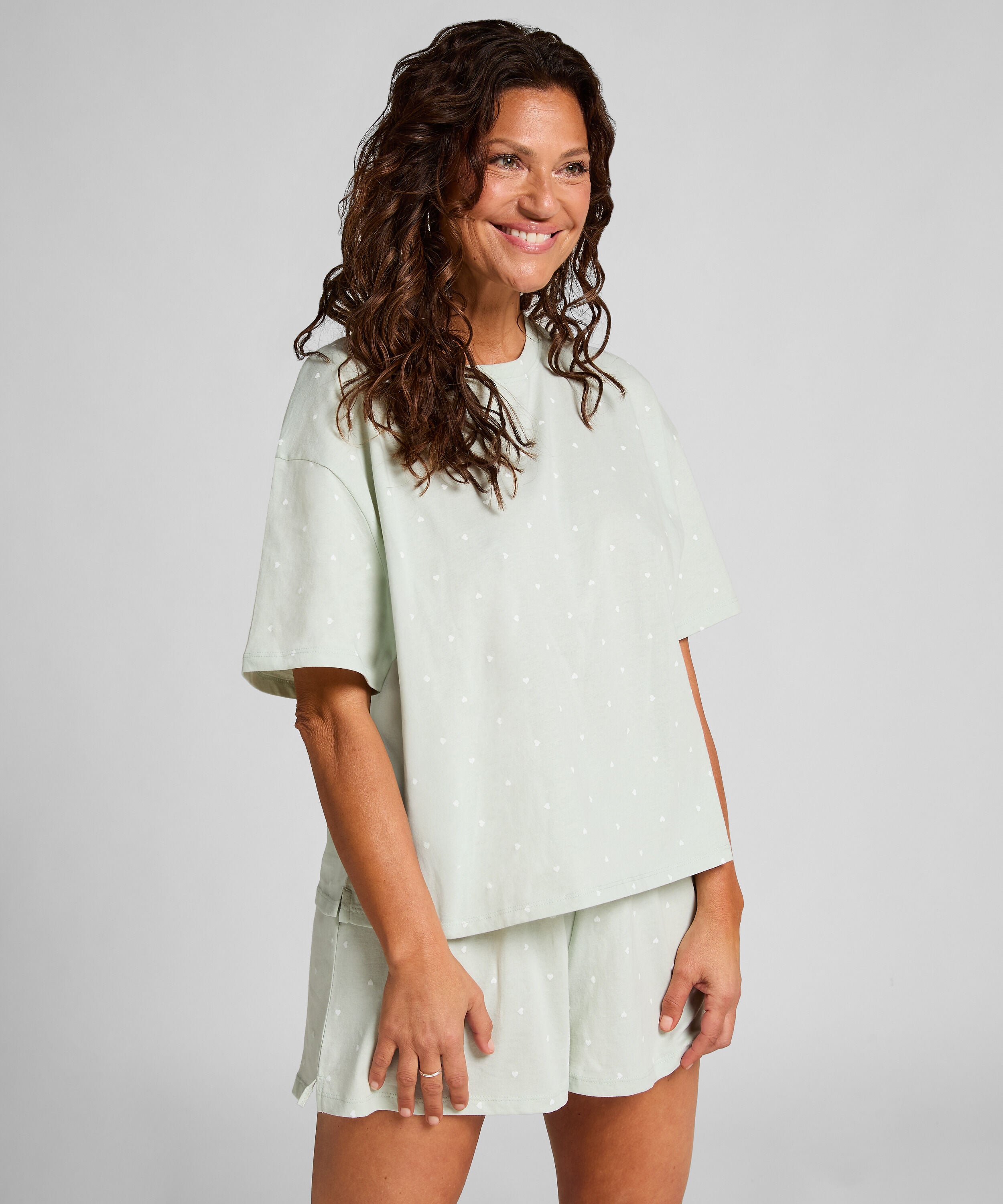 Pyjama-Set aus Baumwolle, Grün