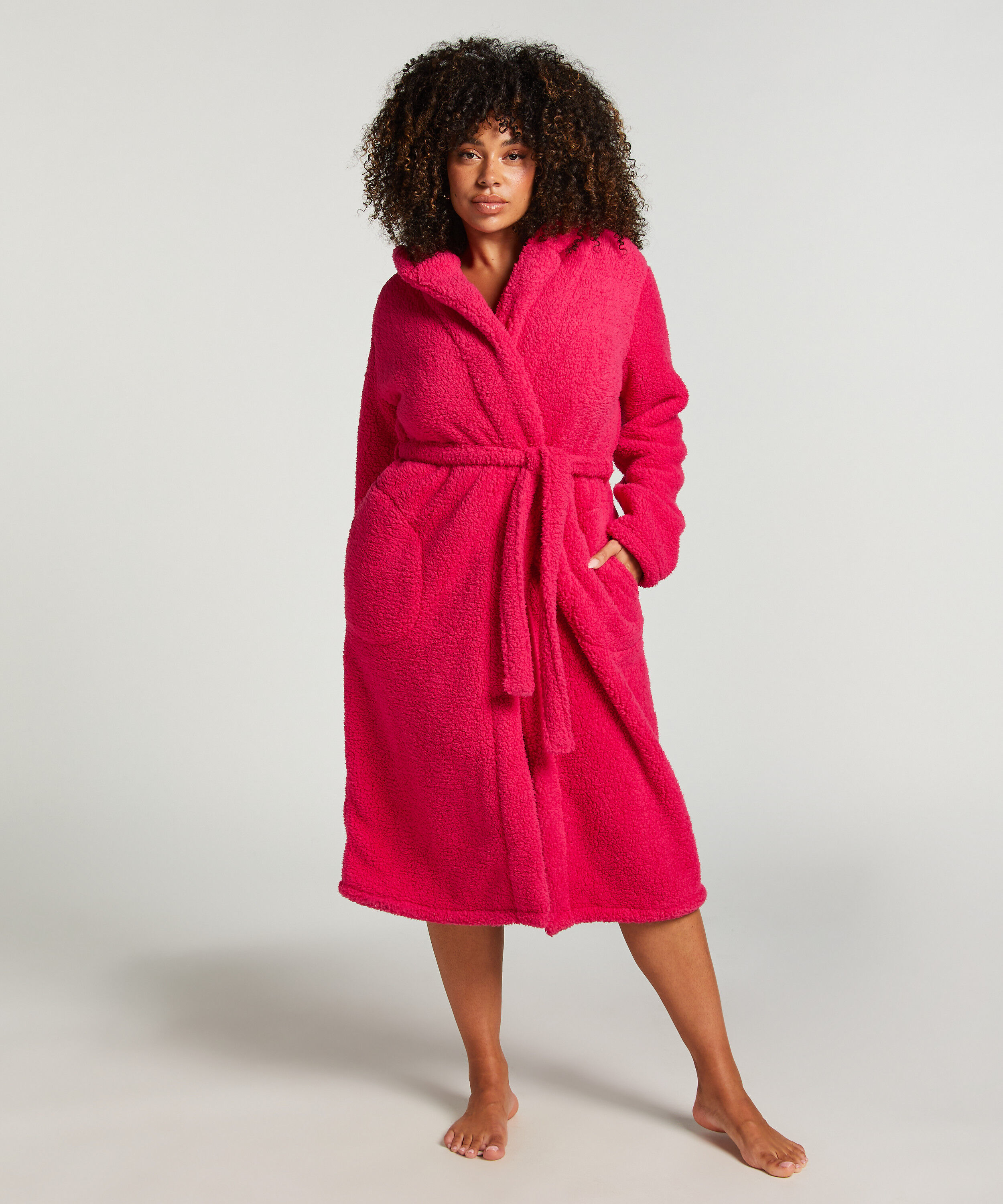 Bademantel Fleece, Rose