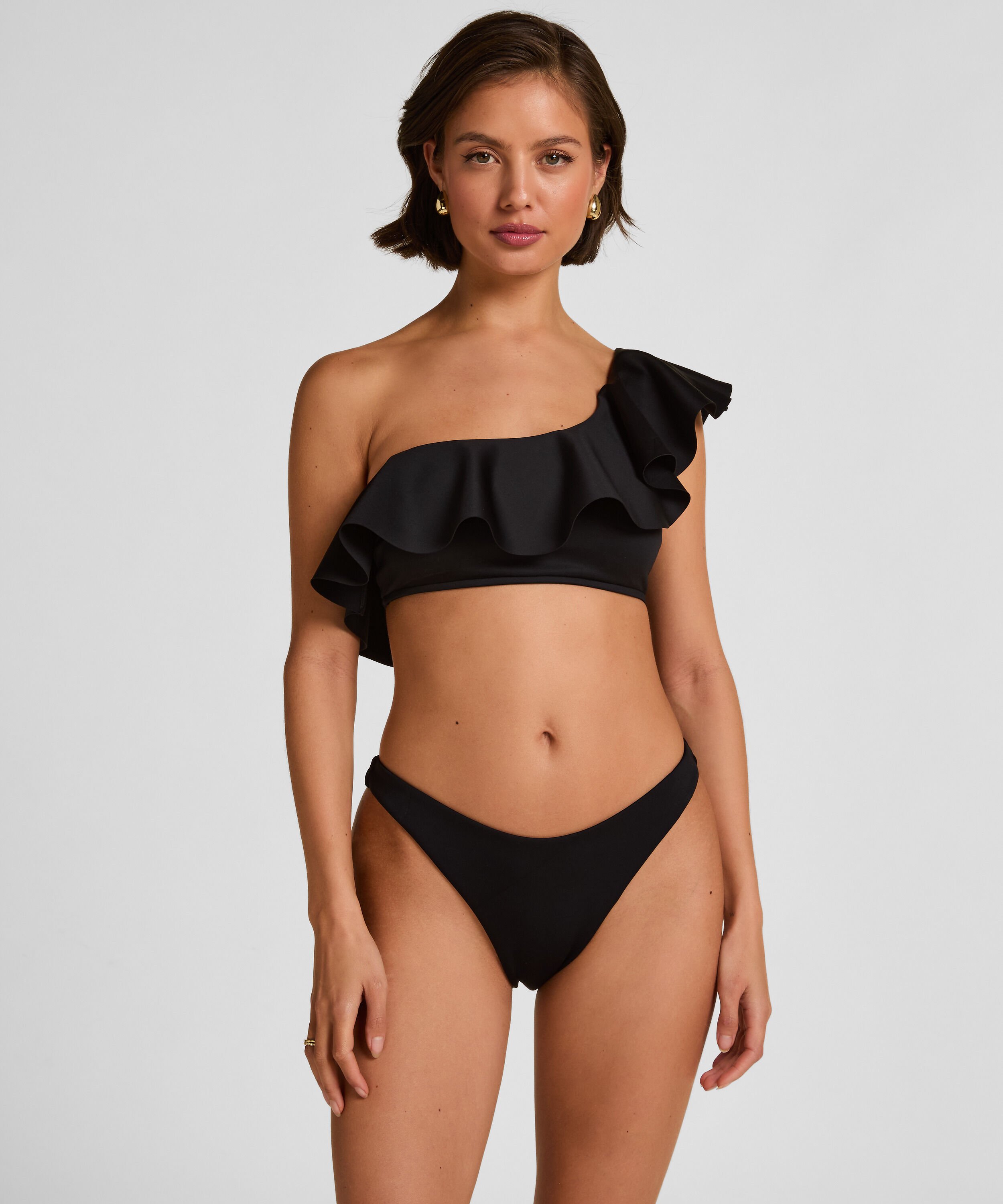 Highleg Bikinihose Malibu, Schwarz