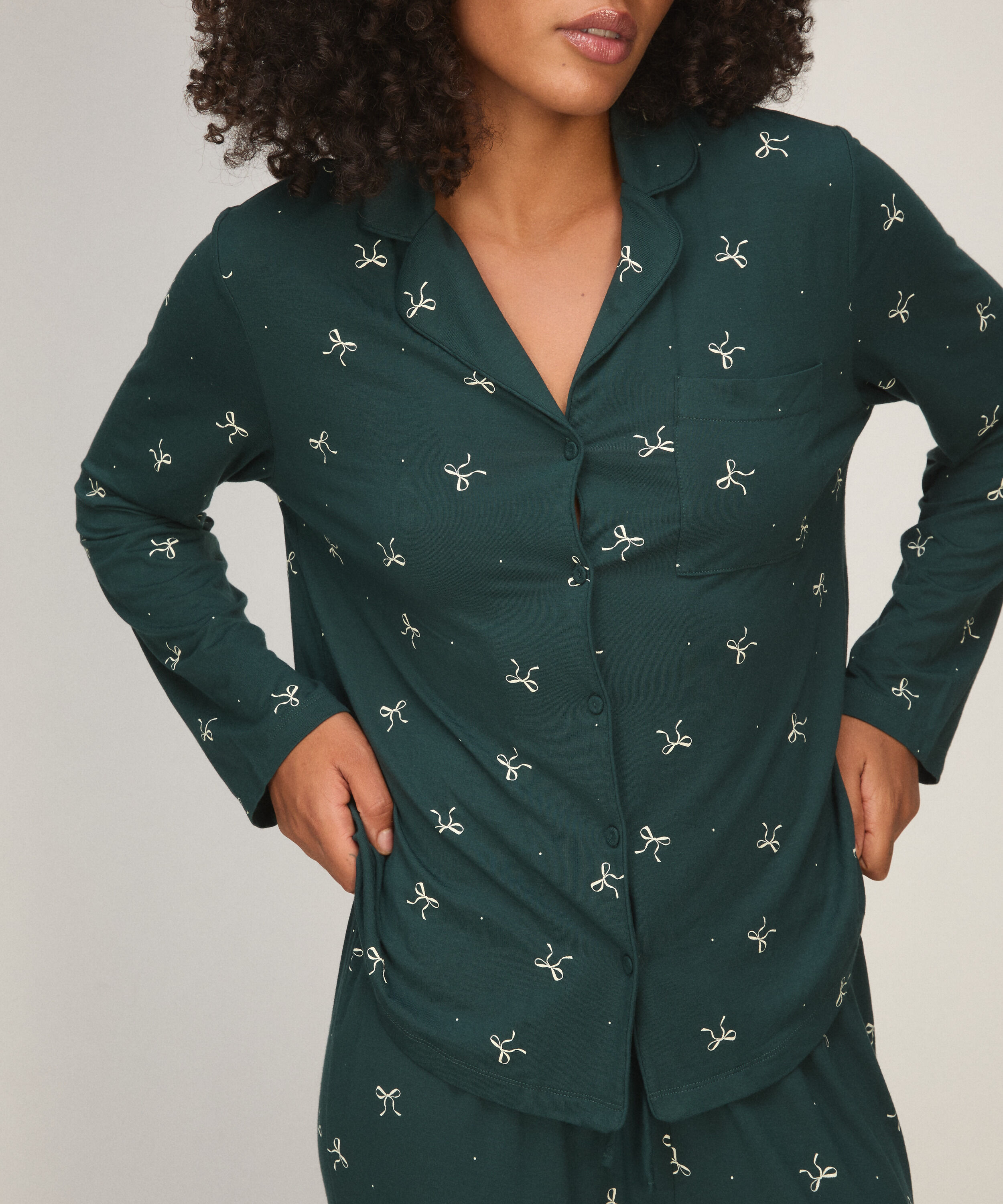 Langarm-Jacke Jersey Essential, Grün