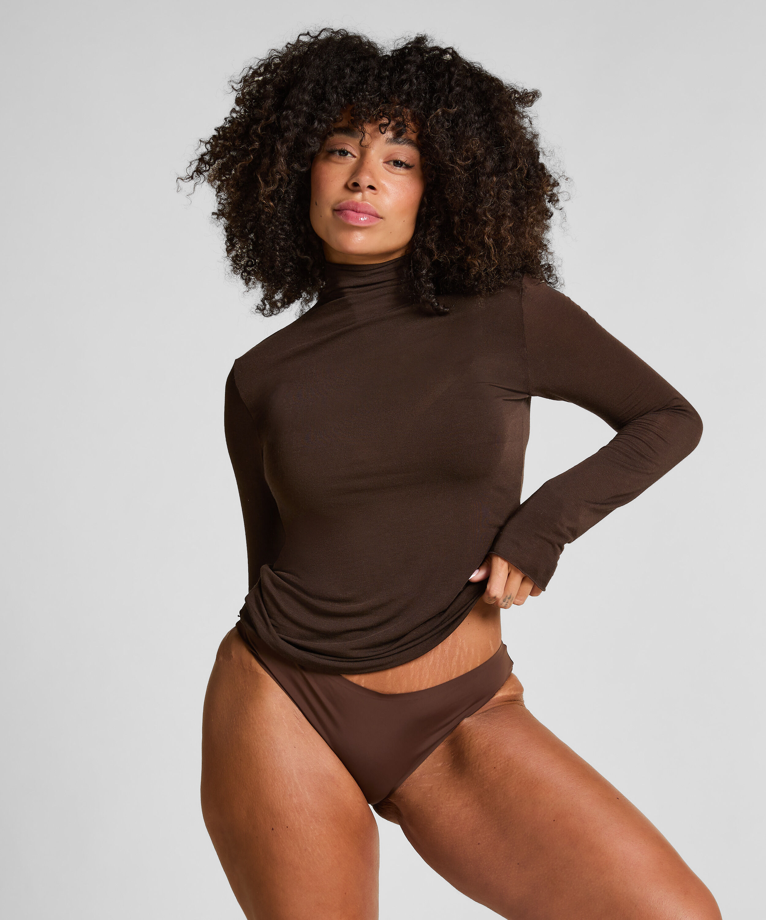 Himmlisch weiches Shirt aus Kaschmir-Mix mit Rollkragen