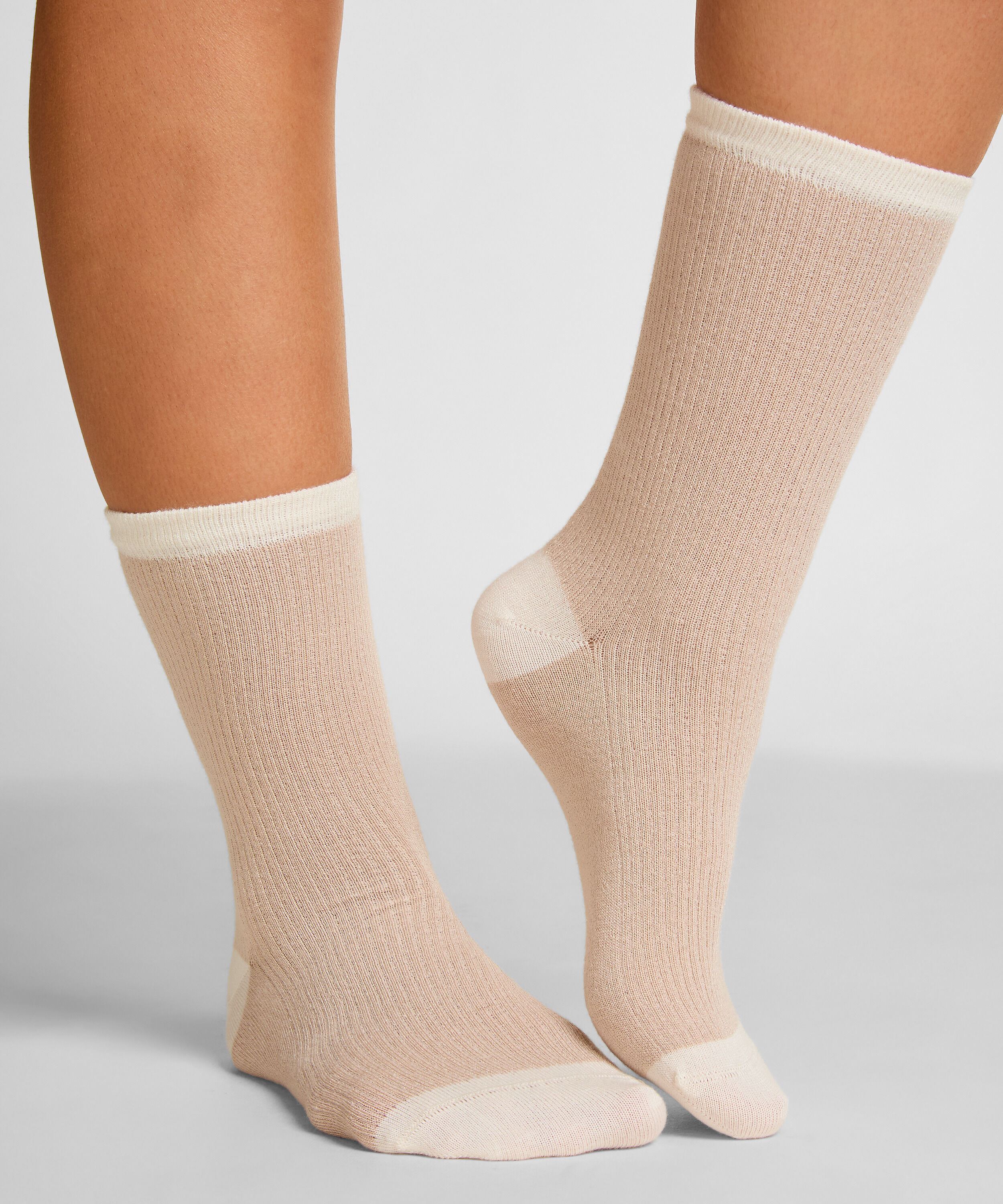 Crew-Socken aus Modal, Beige Crew-Socken aus Modal, Beige