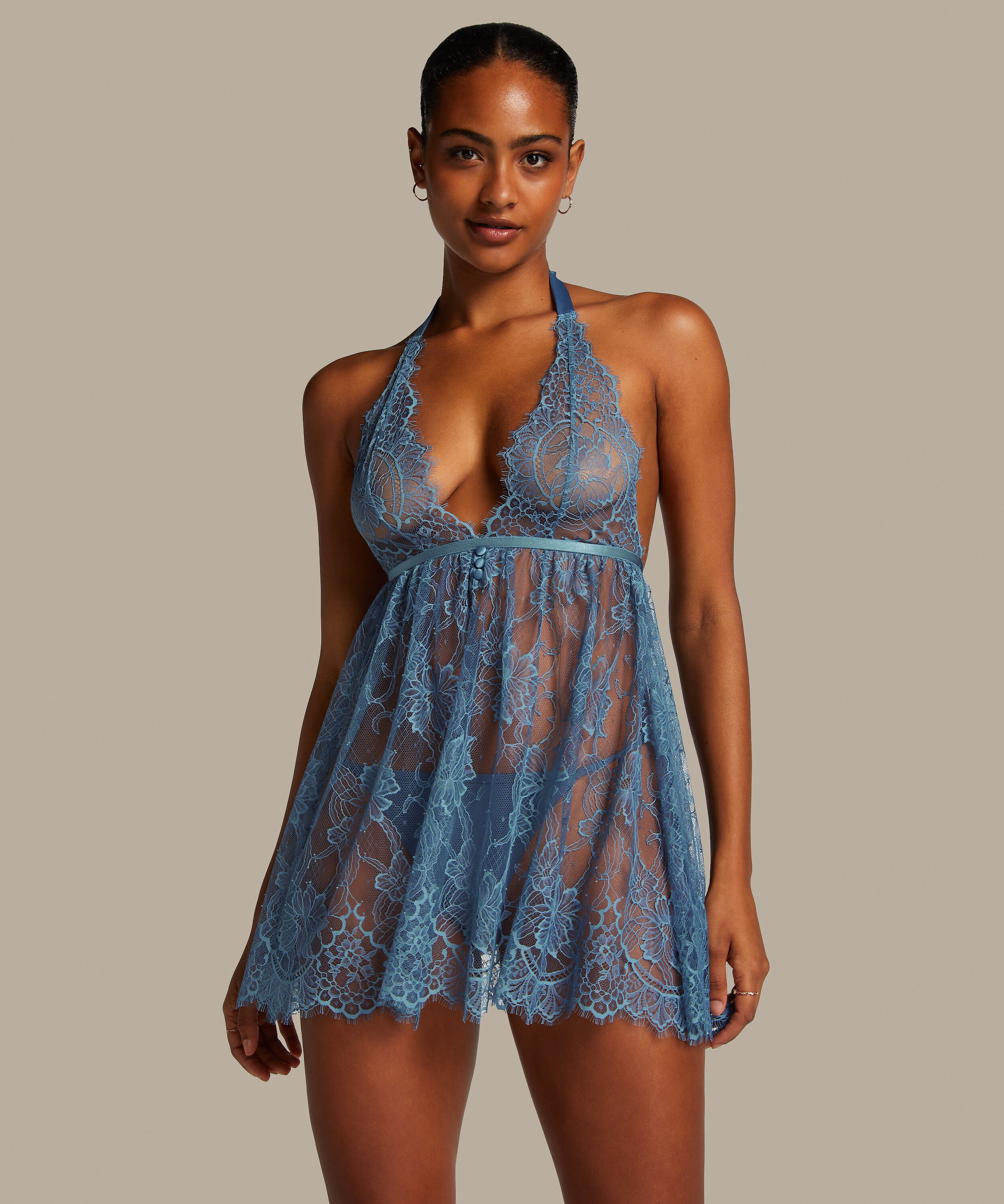 Slipdress Magdalena, Blau