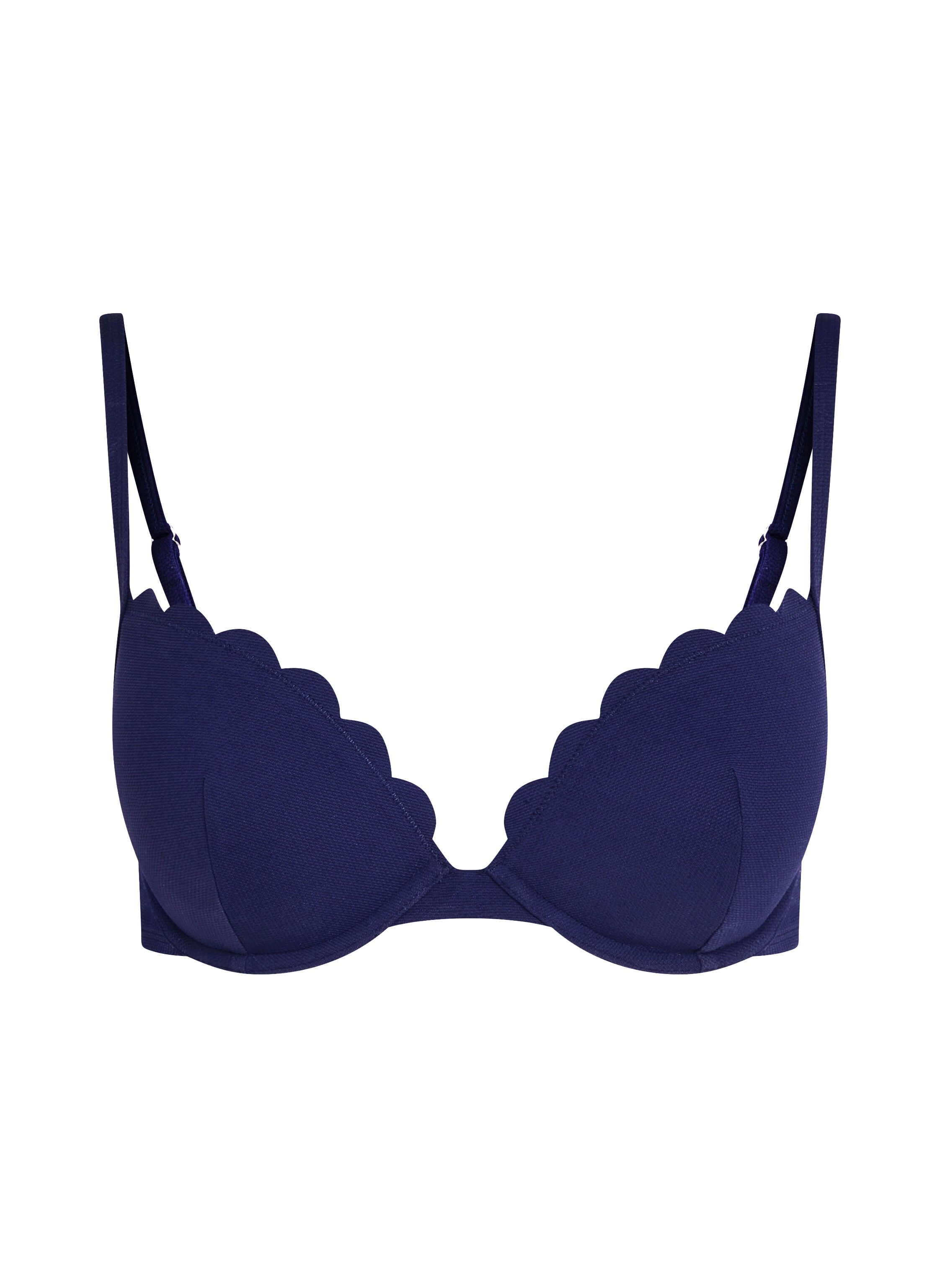 Vorgeformtes Push-up Bügel-Bikinitop Scallop Cup A - E