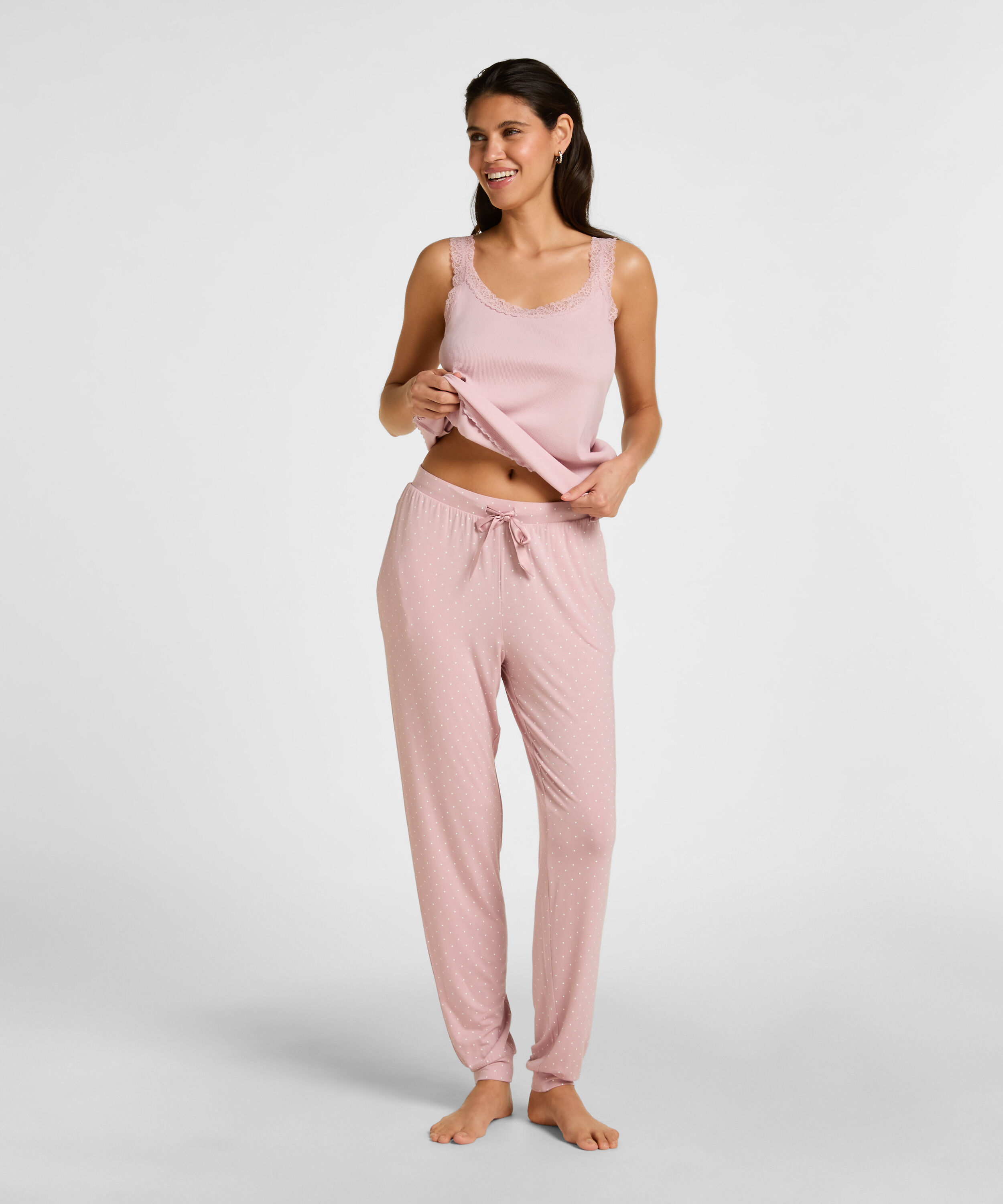 Pyjamahose Jersey, Rose