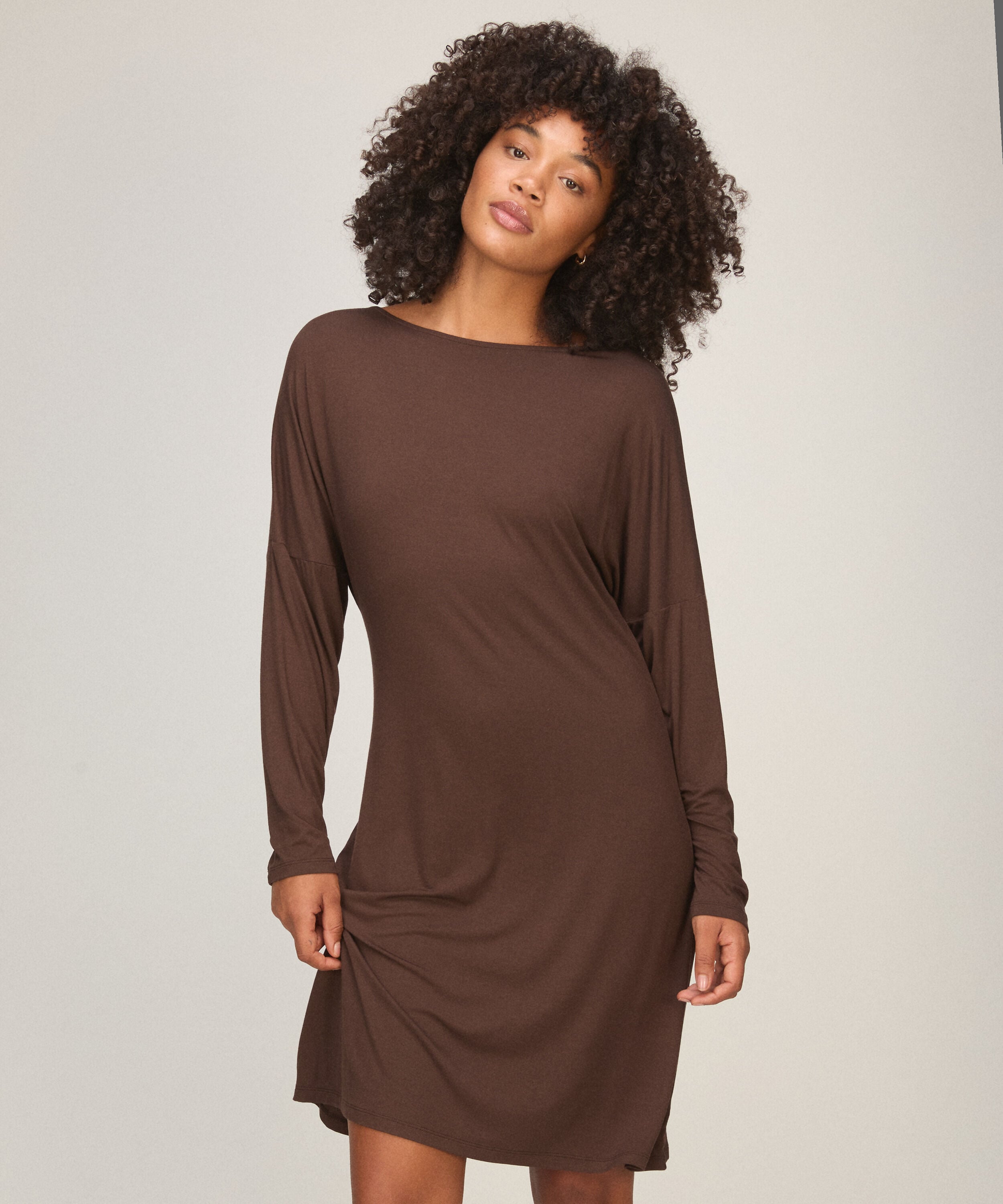 Nightshirt Jersey Essential, Braun Nightshirt Jersey Essential, Braun