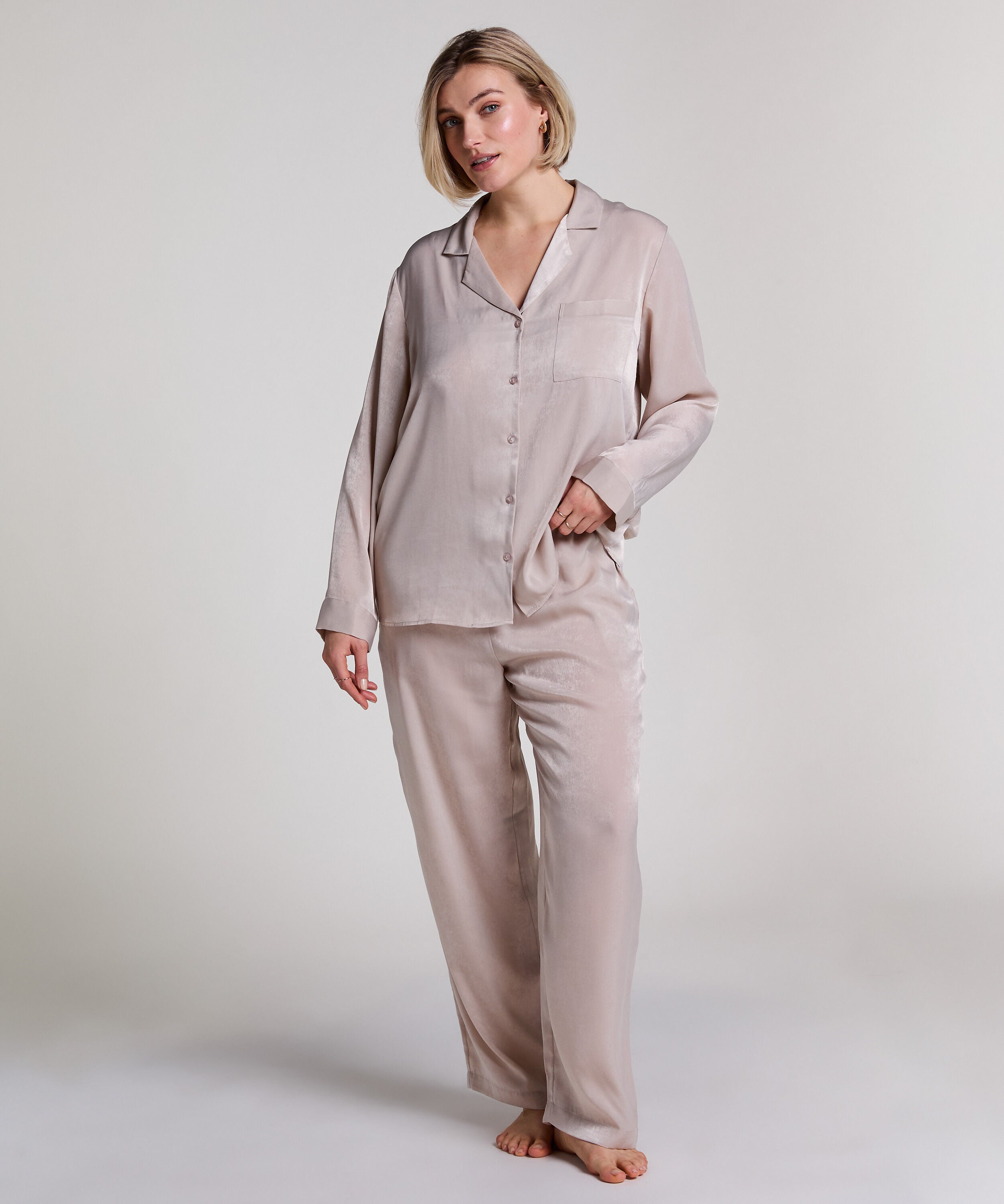 Langarmjacke Satin