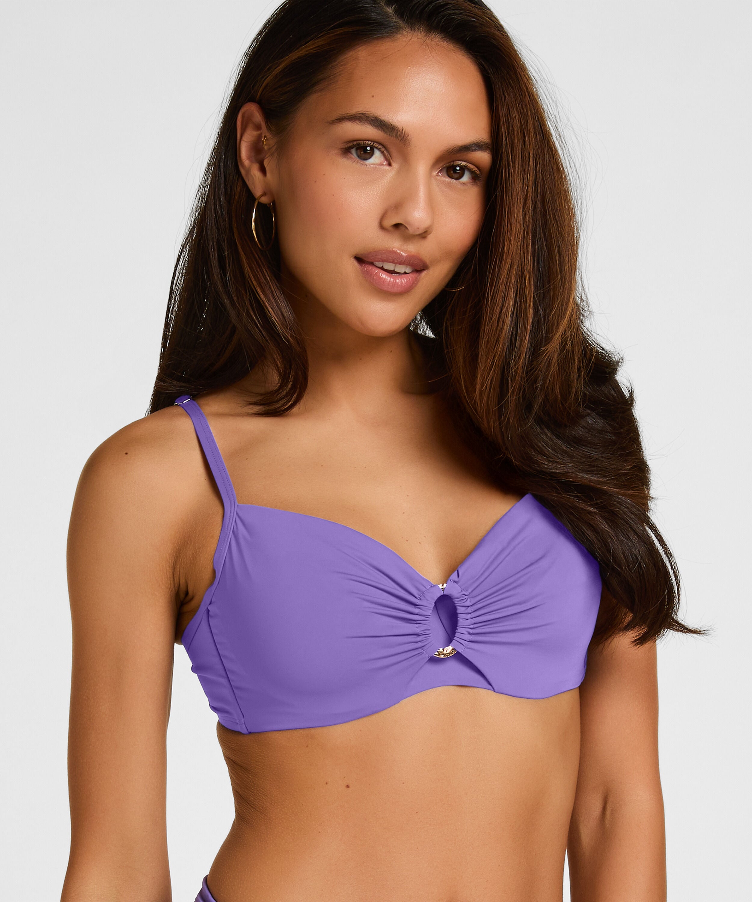 Nicht-vorgeformtes Bügel-Bikini-Top Luxe, Lila