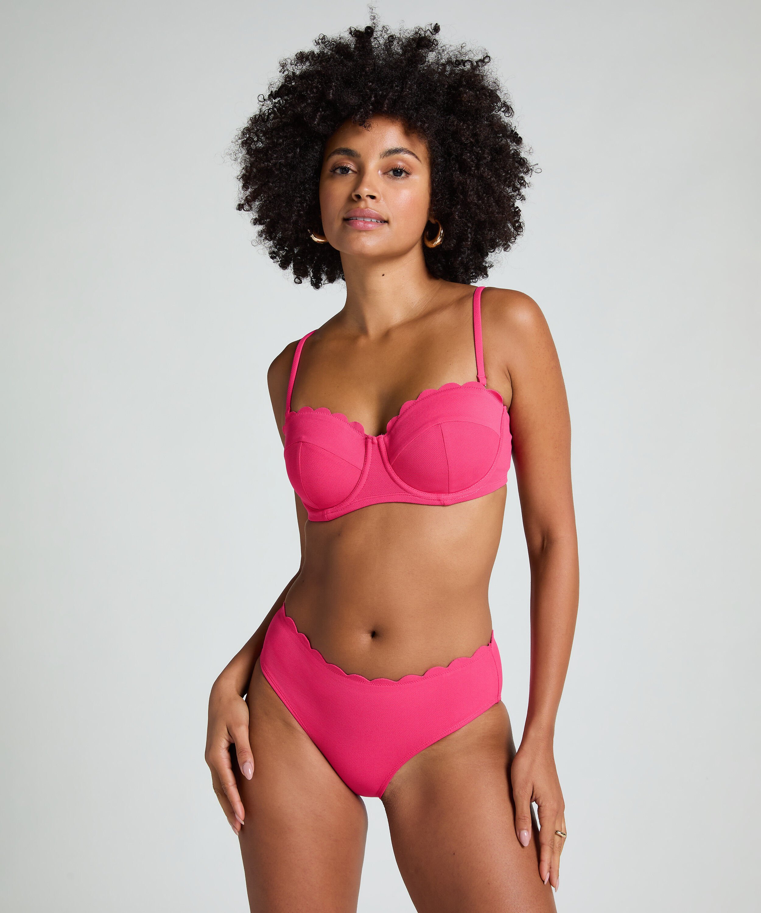 Scallop Rio-Bikini-Unterteil, Rose