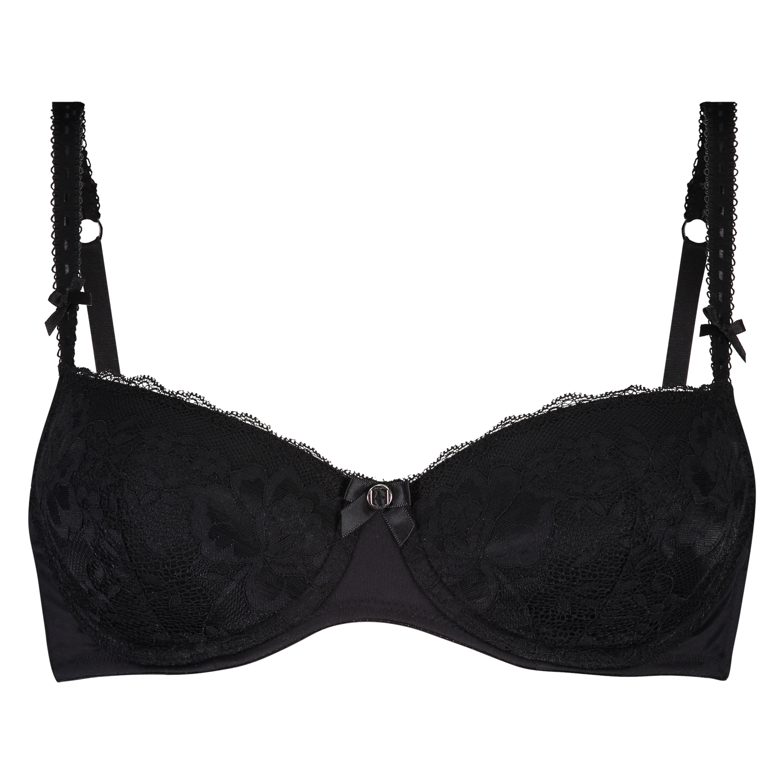 Hunkemöller BH Mit Bügel Plunge – Schwarzer Bügel-BH Mit Verstellbaren Trägern & Push-up – Größe 75A